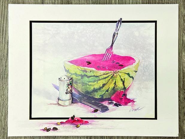 Watermelon Dreams by Helen Stahl courtesy of the H. Elisha Art Collection.