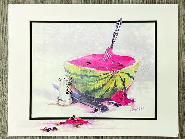  Watermelon Dreams by Helen Stahl courtesy of the H. Elisha Art Collection. 