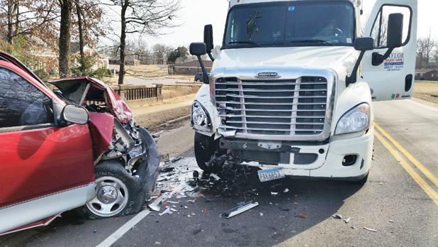 One injured in collision with semi-truck Article Image Alt Text