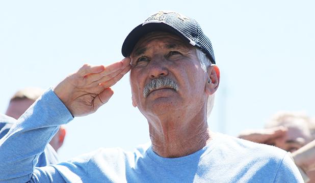 Vietnam veterans honored in Hardeman County Vietnam Veterans were honored on Monday, March 30, for Vietnam Veterans Day in the City of Bolivar and Hardeman County. Veterans salute as the flag was raised and during the National Anthem.