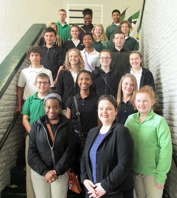 Bolivar Bulletin-Times’ Amelia Monroe Carlson visited with the Bolivar Middle School after school writing enrichment group to talk to them about the careers in writing, media, the parts of a newspaper, and the importance of writing for any field of choice.