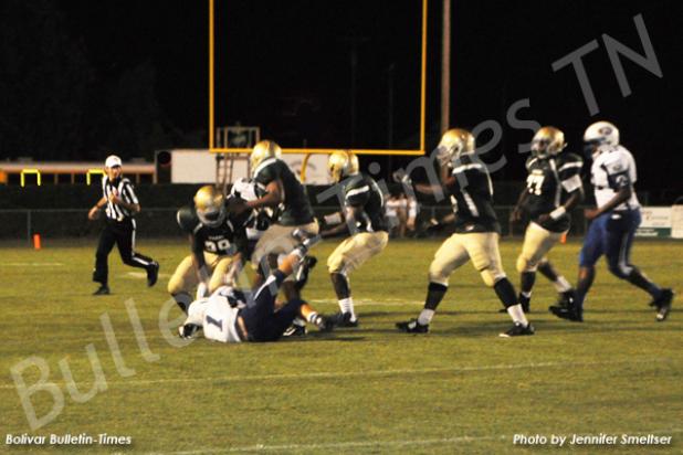 BCHS almost gain first season win against Chester County BCHS Tigers take down the Chester County quarterback during the second half of the games.