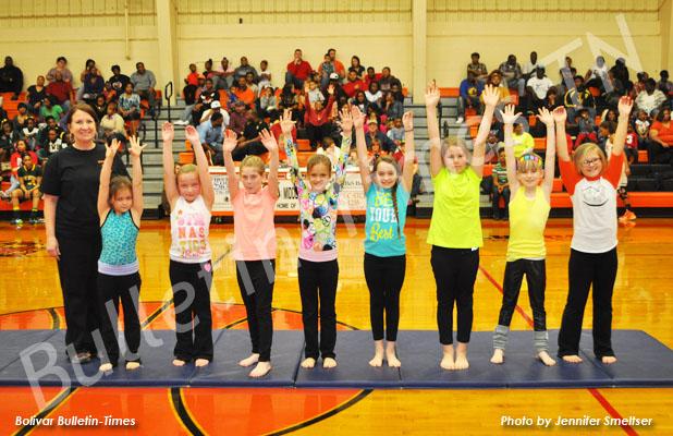Students of Donya’s Dance & Gymnastics perform Pictured (l-r): Donya Adams, Hayleigh Lester, Madison Doyle, Abigail Russell, Harlie Lester, Kailey Bizzell, Halle Flake, Alana Clark and Callee Lanier.