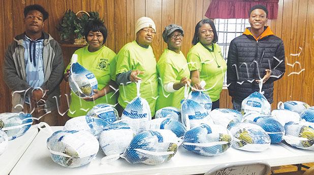 Whiteville Food Bank Celebrates Thanksgiving The Whiteville Food Bank gave out its first Thanksgiving package November 12 at the Whiteville Senior Citizens building. The Food Bank thanks those who lent their support.