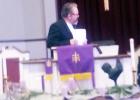 Bolivar First United Methodist Church celebrates Holy Week Rev. David Harstin was the Holy Thursday guest speaker at Bolivar First United Methodist Church. FUMC was the host church for daily noon services during Holy Week. “This is a celebration of Jesus’ journey to the cross and beyond,” said Dr. Angela Harris, pastor, as she welcomed visitors. Rev. Harstin’s message revolved around Jesus’ arrival into Jerusalem on Palm Sunday as related in Matthew 11: 1-10. During the final portion of his message Rev. Harstin stated, “The best way to proclaim the Gospel is by liv