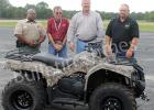 Photo by Amelia Monroe Carlson Pictured with the new ATV (l-r) is Sheriff Department Lt. Michael Hatch, Airport Manager Shelby Isham, Hardeman County Mayor Jimmy Sain and Rescue Squad Officer Darren Grantham