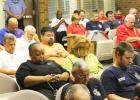 For those who rush in, while others rush out Emergency personnel from Hardeman County, joined by personnel from Madison County and Somerville, gathered the morning of September 11 for prayer and remembrance of the victims of the terrorist attacks of September 11, 2001, and specifically for the emergency responders who lost their lives trying to save others on that day.