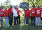 Pictured (l-r) are BIHS alumni Charles Morrow, Erma Williams, Robert Echols, Flake Hudson, Ophelia Parks, Albert Robinson, Wally Lewis, Johnnie Lake and Shirley Mitchell
