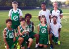 The Bolivar Middle School Cross country team with their third place trophy after the St. Mary’s meet.