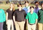 Front row (l-r) Grace George, Libbie Smith, Brad Luttrell, Dayton Rowland-Faulk, Josh Burnett. Back row (l-r) Mark Ross, Kim Sain (coach)
