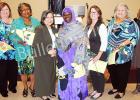 Pictured (l-r): Andrea Young, Opal Shay, Meryl Rice, Zulfat Suara, Cathy Hornsby, Amber Moore, and Lily Barns were honored at the BPW Ladies Night Out. Each of these ladies has served in public office, of been an activist fir women’s rights. 