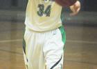Kaleb McKinnie passes.