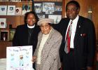 Pictured (l-r) Pastor, Rev. Jellory S. Stokes from Memphis; honoree, Nonie M. Hood (94 years old); and husband of the pastor, retired preacher, Rev. John Stokes