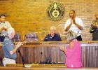 All members of the city council and many who attended the meeting gave Mayor Stevens a standing ovation at the conclusion of his remarks.