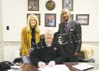 Photo left to right: Janice Bodiford, Hardeman County Clerk and Master, Hardeman County Mayor Jimmy Sain, and Tennessee State Representative Johnny Shaw. 