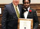 Star PT Hardeman County Sports Notes Bolivar Central football player Daniel Lake received a scholar-athlete award from the National Football Foundation. Previous winners of the award from Bolivar Central are Mason and Mitch Ross. Lake is pictured with Hardeman County Superintendent of Schools Warner Ross.
