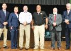 WMOD, The Bulletin Times and the Hardeman County NAACP hosted the county debate on July 10 at Bolivar Central High School. Left to right: Bolivar Police Chief Pat Baker, Kandy Shackelford, Toone Police Chief Jerry Siler, Hardeman County Sheriff John Doolen, Calvin Howell, and Hardeman County Mayor Jimmy Sain.