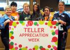 First South Bank celebrates Teller Appreciation Week Tellers at the Bolivar First South Bank Bolivar during casual Friday (l-r) Marcy Wilbanks, Tammy Taylor, Crystal Grantham, Brooke Graves, Robin Long, and Jennifer Burnette.