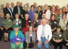 Pictured, front row ( l-r): Charles (Chuck) Carter, Mary Ann Shearin Hughes, Joe Carl Earnest, Mickey McKee Luna, and Joe Jordan. Second row (l-r): Don Dixon, Annette Richardson Stanbery, Betty Tipler Capps, Martha Ray Sauls Leitschuh, Betty Jean West Burnette, Sara Graves Kelly, Nelda Wynn Wilson, Joann Daniel Garner, and Tate Daniel. Back row (l-r): Jim Cartwright, JoAnn Hensley Morris, Buddy Sanders, Thad Richardson, Thomas Doyle, Gene Campbell, Cora Bynum Campbell, Jim Garrison, Shirley Daniel McClain, 