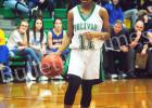 Hailey Hardaway brings the ball down court for Bolivar during Monday's win over McNairy County.