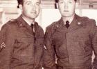 David and Roscoe Hampton, both serving in the Korean War, were allowed to visit each other once while they were serving in different units and different areas of the war. The two brothers’ visit took place in Japan. Pictured in Japan (l-r) is David Hampton and Roscoe Hampton.