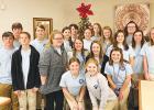 The Hornsby Beta Club brought ornaments and sang carols for the residents at Pine Meadows Healthcare and Rehabilitation in Bolivar. Photo courtesy of Julie Walton. 