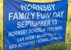 Sign outside Hornsby for Family Fun Day.