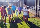 People attending a Back to School Prayer Breakfast at Hornsby Baptist Church on Saturday, August 8, walked around nearby Hornsby Elementary School to pray for students and teachers and for the upcoming school year. 