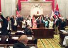 Tennessee lawmakers pass abortion bills Photo by Representative Jeremy Faison Members of the Tennessee House of Representatives celebrate the passage of abortion bills requiring 48 hour waiting periods and informed consent.