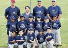 Farmers Insurance Front Row (l-r): Lemario Jarmon, Jr., Weston Fisher, Dalton Smith, Camden Beauregard, Tate Zawacki; Middle Row (l-r): Jaden Robertson, Damarion Jarmon, Cooper McMahan, Keaton Overton, Mason Sowder, Kedan Scott; Back Row Coaches (l-r): Justin McMahan, Barbara Gammel, Bryan Smith, Ryan Zawacki.