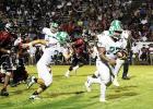 Xavier Dickerson ran 40 yards for a score to give the Tigers a 12-10 lead with 4:48 left in the third quarter. Photo by Ginger Tester. 