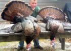 Hoot at lodge at Blackwater Hunting Services Successful turkey hunters at Blackwater Hunting Services