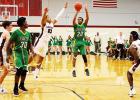 Sophomore Jaquan Lax led Bolivar against Crockett County with 20 points, including 7-8 from the free throw line. Lax also had seven rebounds and four assists.  Photo by Ginger Tester.