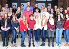 Students who scored 30 and above on ACT Subject Content pictured front row:  Elinor Westbrook, Grace Burns, Katie Crenshaw, Taylor Bennett, Jonathan Dwyer, Abby Hilliard, Tess Hilliard, Cynthia Boyer, Madison Morris, Elle Scarbrough and Tyler Earnest. Second row:  Callie Grey, Melissa Rinks, Jessica Celmer, Logan Nichols, Caleb Weatherly, Joshua Dwyer, Nic Thornton, Averi Davis, Anna-Laura Currey and Gabriel Threet. Third row: Madison Day, Jay Earnest, Sam Howell, Will Urban, Keith Powell, Scott Morris, Cor