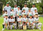 Left to right front row: Wyatt Sparks, Tojo Young, Jaxson Faulk, Devin Woods, Caden Dorris, Bryce Madden. Back row: Keaton Overton, Teegan Diffee, Trevor Gilliam, Tripp Malone, Neyland Hodge, Cayden Crabb. Coaches Tim Malone, Chris Crabb, Head Coach Jonathan Hodge, and Corey Madden. Photo by Jammie Gilliam.
