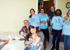 seated (l-r): Lee Sammons, Jane Woods, Madison Woods, (baby) Leon Smith. Standing (l-r): Betty Jordan, Darlene Carroll, Rebecca Simpson, Hugholene Robertson, Annette Lowrance, Larry Lowrance.