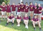 Participating students were (pictured l-r, back to front) Anna Green (tuba), Taylor Wolfe (percussion), Joseph Webb (trumpet), Blake Barron (percussion), John Ferguson (percussion), Nick Polzin (percussion), Katherine Boozer (color guard), Emily Webb (percussion), Meredith Dowdle (percussion), Matthew Krosp (tuba), Emily Waldon (color guard), Amber Hilliard (color guard), and Caleb Weatherly (trombone).  Fayette Academy’s Band Director is Daniel Hinson, who also attended the event.