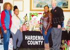 Cleo Griggs, Patrice Woods, Lakeesha Reeves of Centerstone, and Hardeman County Mayor Jimmy Sain.   Centerstone provides an array of services ranging from Residential Group Care, Therapeutic Foster Care and Adoption Services for children and families. For more information on foster care through Centerstone, call 844-936-7837. Photo by Jessica Simmons. 