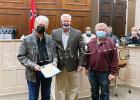 McAlpin, Hardeman County Mayor Jimmy Sain, and 10-O-C Band leader Dave Pulse.