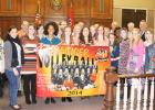 The Middleton Lady Tigers Volleyball team was honored by County Mayor Jimmy Sain and the county commissioners for the achievement in making county and school history when they were the first volleyball team to capture the district title and play in the state tournament. 