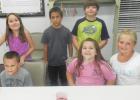 Elementary School students attending the New Middleton United Methodist Church youth ministry program are seated (l-r): Noah Seever, Addie Cumberland and Mollie Harbin. Standing (l-r): Hazel Seever, Jacob Cleek and Cooper Cumberland.  Students are taught in one group regardless of age. “This is not a routine Bible study. We are concentrating on strengthening our faith through discipleship,” said David Harstin, Pastor.	
