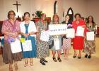Pictured (l-r): Melba E. Turner, Dorothy Bond, Rev. Carolyn Motton, Rev. Cathi Spicer, Minister Dorisha Wright, Ethel Hayes and Alma Bowden