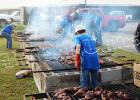 Rotary Club members cooked the chickens near El Ranchito in Bolivar.
