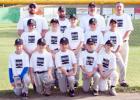 Two Teams Clinch League Titles Shelter Insurance front row left to right: Hudson Jackson, Chase Vaughn, Caleb Sowder, Garrett Thompson, Trevor Sweat. Second row: Braden Trotter, Matthew Edwards, Hunter Wilson, Owen Boyd, Jayden Kessler. Back row coaches: Jason Wilson, Charlie Thompson, Matthew Edwards, and Jody Jackson.