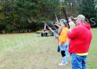 Members of the Hardeman County Rescue Squad raise money by shooting skeet. 
