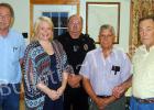  Toone Mayor Joseph Jones recognizes town employees for their hard work (l-r) Cliff Henson, Amber Lucius, Jerry Siler, Jack Santos, and Mayor Joseph Jones. Not pictured Clyde Dellinger, Jim Nuckolls, and Shelia Lucius.