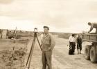 Willis Hornsby, pictured on a scene surveying, served in the Korean War and assisted in “rebuilding Japan” by surveying areas damaged during war. 