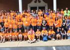 Over 80 youth from five separate churches joined together to reach out to the community through prayer and community service. 