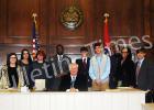 The Hardeman County Youth Commission (Front row): Hardeman County Mayor Jimmy Sain. Back row (l-r) Hannah Black (Bolivar), Isabella Cardenas (Middleton), Madison Darling (Middleton), Dalvin Elliott (Middleton), Dylan Stewart (Middleton), Klay Tucker (Bolivar), Kylan Herron (Bolivar), Adasia Jones (Bolivar), Blake Sain (Attorney, sitting in for Hardeman County Attorney Chip Cary.