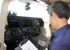 Pilots with the Civil Air Patrol fly the aircraft as additional crew members search on the ground for locations of downed aircraft. 